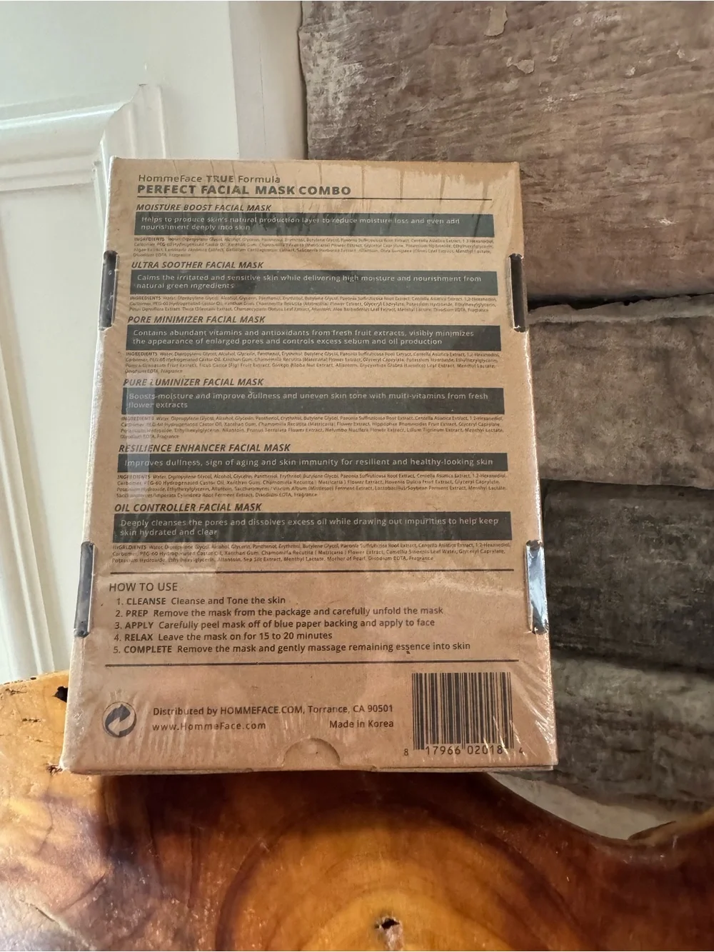 HommeFace TRUE Formula Ultimate Combo Facial Mask Set 6 Sheets NEW Sealed